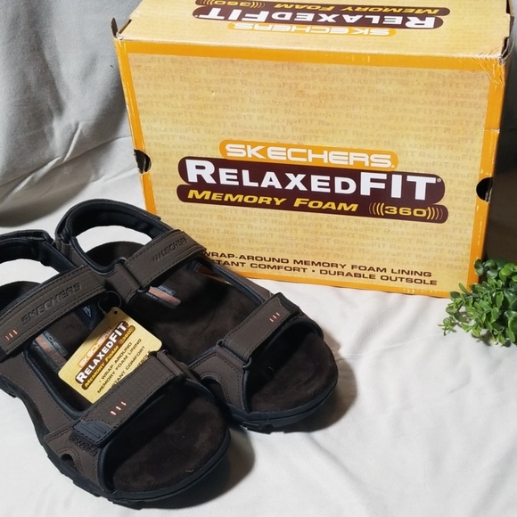 skechers relaxed fit sandals with memory foam